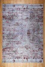 ΧΑΛΙ SHINY VELVET 6045/Light Grey Red - Klonaras Home Fashion - Image 2