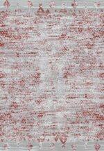 ΧΑΛΙ SHINY VELVET 6045/Light Grey Red - Klonaras Home Fashion