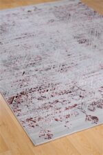 ΧΑΛΙ SHINY VELVET 6045/Light Grey Red - Klonaras Home Fashion - Image 3