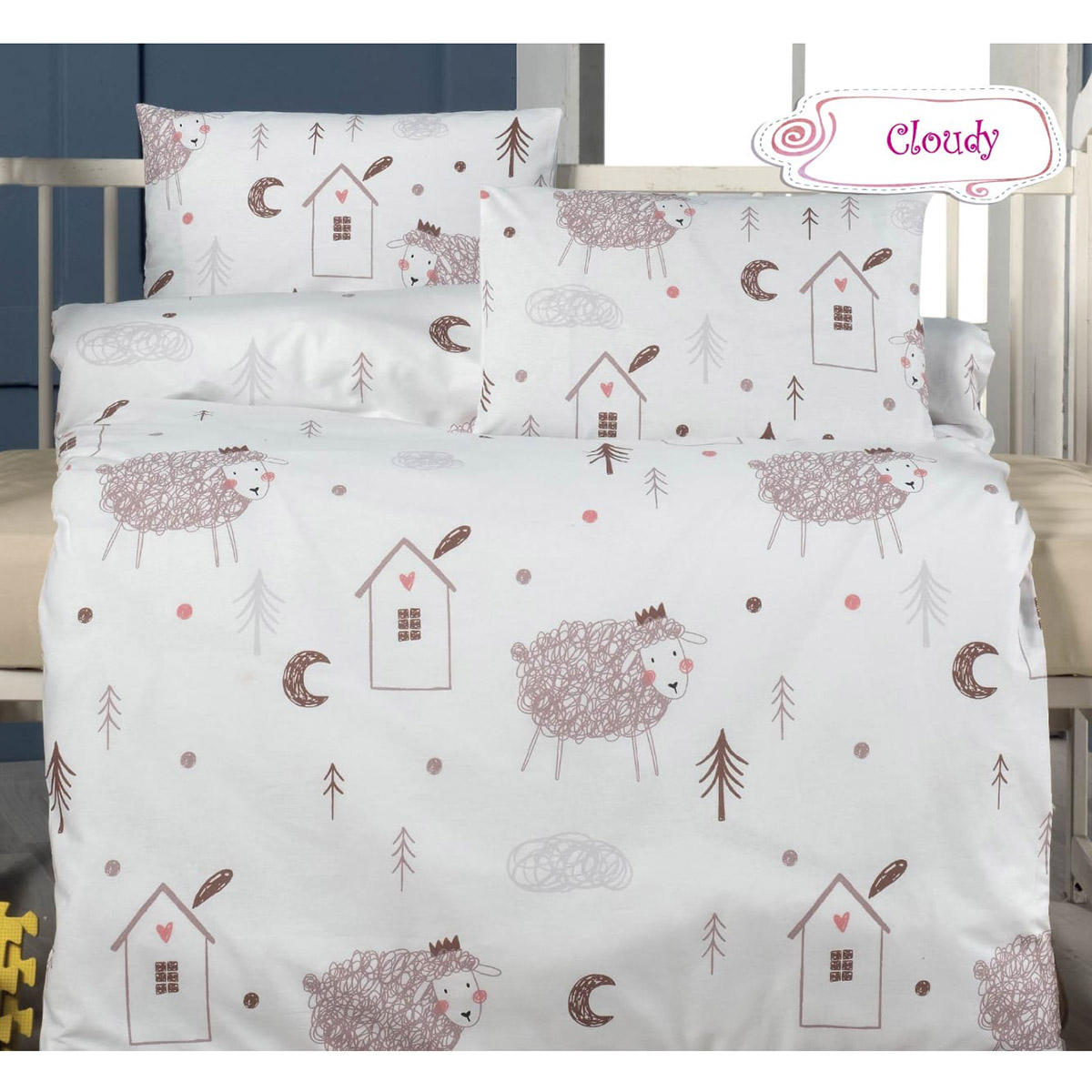 Beauty Home Σετ σεντόνια βρεφικά Art 5608 100x150 Σάπιο Μήλο