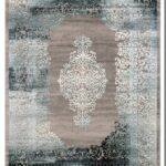 Tzikas Carpets 23024-ΓΚΡΙ-ΜΠΛΕ Χαλί VINTAGE – 166x236cm