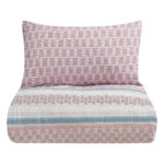 Beauty Home Σετ σεντόνια υπέρδιπλα με λάστιχο Mnemba Art 12184 170x200+30 Ροζ - Image 3