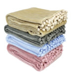 Makis Tselios Home Κουβέρτα Κούνιας Pommy Fleece Blue 110x140cm