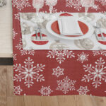 Καρέ Χριστουγεννιάτικο Χιονονιφάδα Borea Home Textiles
