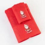 Πετσέτες Χριστουγεννιάτικες Σετ 2ΤΜΧ Άγιος Βασίλης Borea Home Textiles