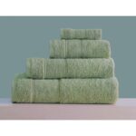 Makis Tselios Home Σετ Πετσέτες 4τμχ Lillie No6 Χακί Βάρους 500gr/m²