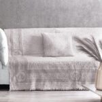 Makis Tselios Home Καλοκαιρινό Μονοθέσιο Ριχτάρι Maiandros 180x180cm Silver