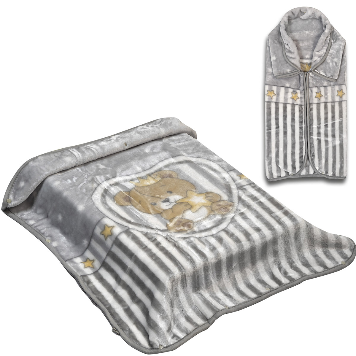art5250 Beauty Home Κουβέρτα βρεφική - Υπνόσακος Art 5250 80x90 Γκρι