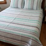 Κουβερλί 220Χ240 Stripes Aqua- Nima Home