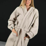 Μπουρνούζι Basic Beige Πικέ-Guy Laroche