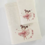 Πετσέτες Σετ 2ΤΜΧ Balletto Εκρού Borea Home Textiles 70 x 120 / 30 x 50 cm