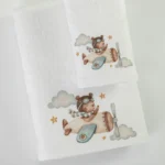 Πετσέτες Σετ 2ΤΜΧ Pilot Λευκό Borea Home Textiles 70 x 120 / 30 x 50 cm