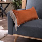 Μαξιλαροθήκη Velvet 05 Με Κρόσι (30x60cm) Teoran