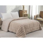 ΚΟΥΒΕΡΤΟΠΑΠΛΩΜΑ ΓΟΥΝΑ/FLANNEL ΥΠΕΡΔΙΠΛΟ 220X240 ADAM HOME (910) TAUPE