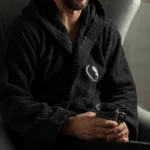 Μπουρνούζι Ενηλίκων Με Κουκούλα Logo Borea Home Textiles - Image 2