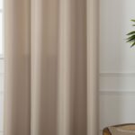 Beauty Home Κουρτίνα μεσαίας σκίασης με 8 μεταλλικούς κρίκους Effect Art 8443 140x270 Άμμου - Image 3
