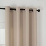 Beauty Home Κουρτίνα μεσαίας σκίασης με 8 μεταλλικούς κρίκους Effect Art 8443 140x270 Άμμου - Image 5