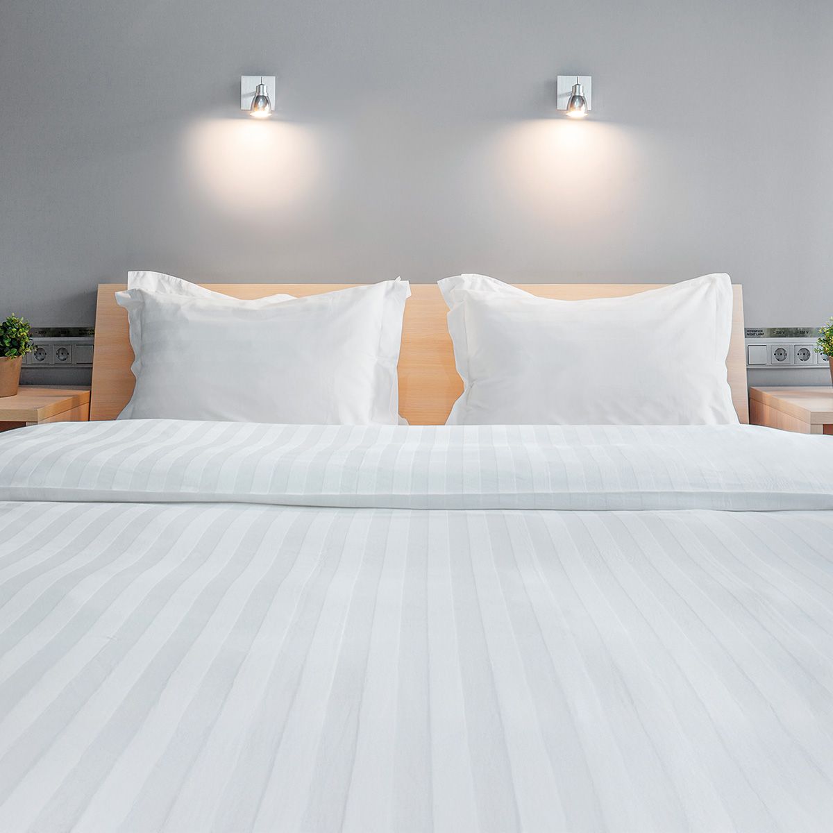 Beauty Home Σεντόνι μονό ξενοδοχείου Silky Percal Pennie Art Ε1022 250TC Satin Stripe 100% Cotton Λευκό 170x275