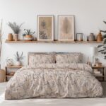Beauty Home Σετ σεντόνια υπέρδιπλα με λάστιχο Art 12210 Anastasia 100% Βαμβακοσατέν 300tc 170x200+30 Μπεζ