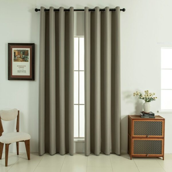 Beauty Home Κουρτίνα Full Blackout σκίασης με 8 κρίκους Soft Art 8391 Light Beige-C3 140x270 Μπεζ