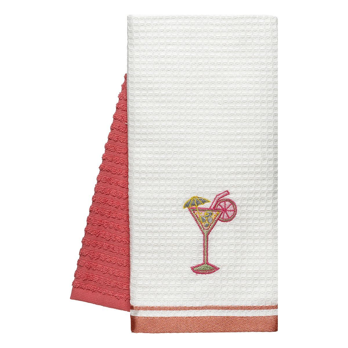 8807 Beauty Home Ποτηρόπανα σετ 2τμχ Cocktail Art 8807 40x60 Ροδακινί