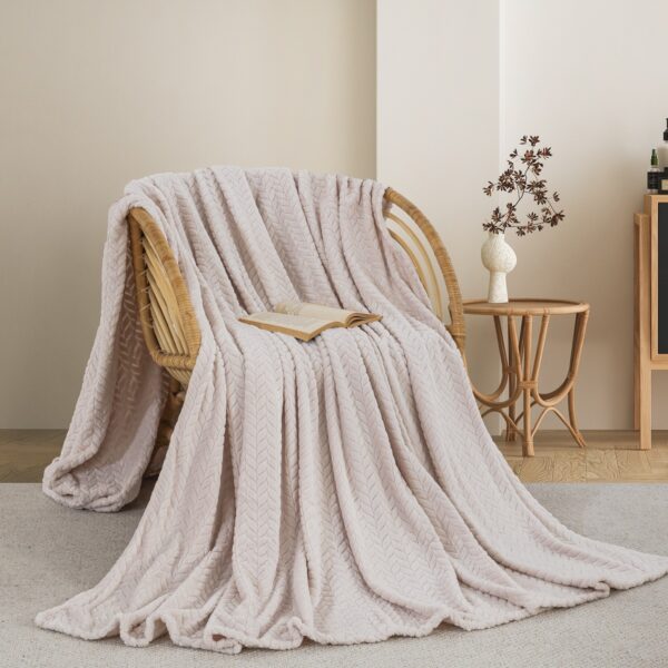 ΚΟΥΒΕΡΤΑ  FLEECE ΗΜΙΔΙΠΛΟ 180X240 ADAM HOME (550) IVORY (01)