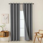 Beauty Home Κουρτίνα Full Blackout σκίασης με 8 κρίκους Total Art 8446 140x270 Ανθρακίτης - Image 7