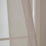 Beauty Home Κουρτίνα γάζα μονόχρωμη με 8 μεταλλικούς κρίκους Sharp Art 8448 140x270 Άμμου - Image 8