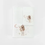 Πετσέτες Σετ 2ΤΜΧ Goodnight Λευκό-Πετρόλ Borea Home Textiles - Image 12