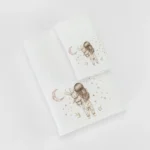 Πετσέτες Σετ 2ΤΜΧ Goodnight Λευκό-Ροζέ Borea Home Textiles 70 x 120 / 30 x 50 cm