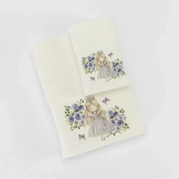 Πετσέτες Σετ 2ΤΜΧ Lily Εκρού Borea Home Textiles 70 x 120 / 30 x 50 cm