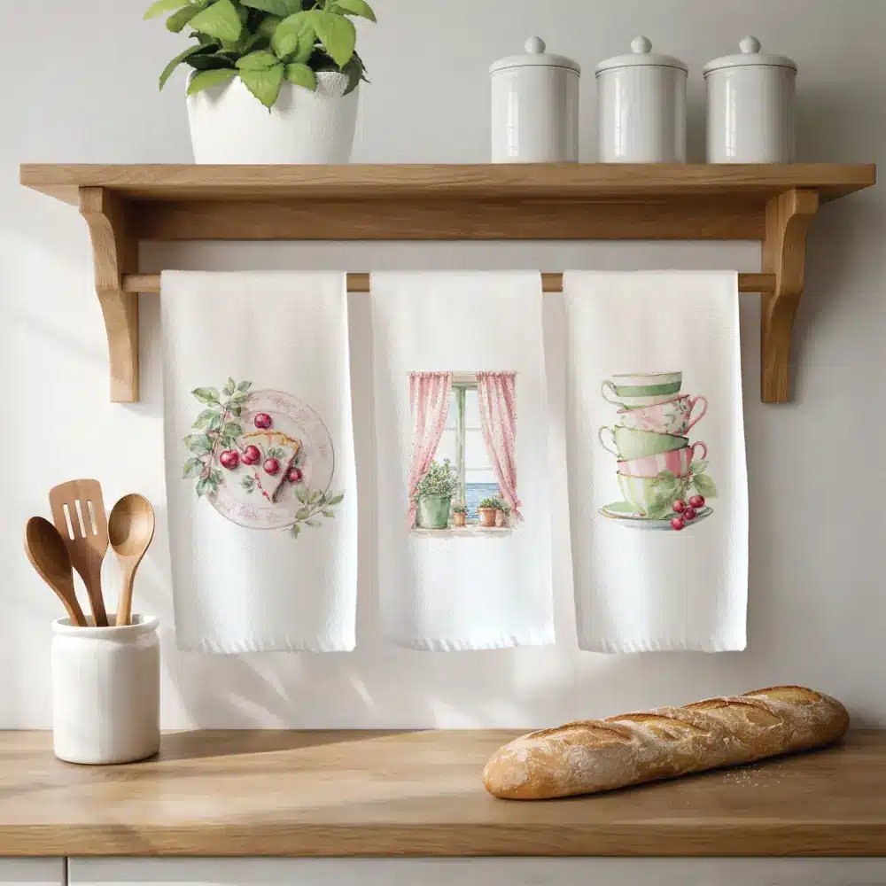 Ποτηρόπανα Κουζίνας Cherries Σετ 3ΤΜΧ Borea Home Textiles (3) 50 x 70 cm