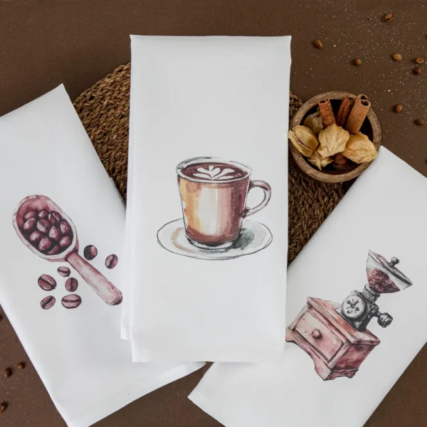 Ποτηρόπανα Κουζίνας Coffee Σετ 3ΤΜΧ Borea Home Textiles (3) 50 x 70 cm