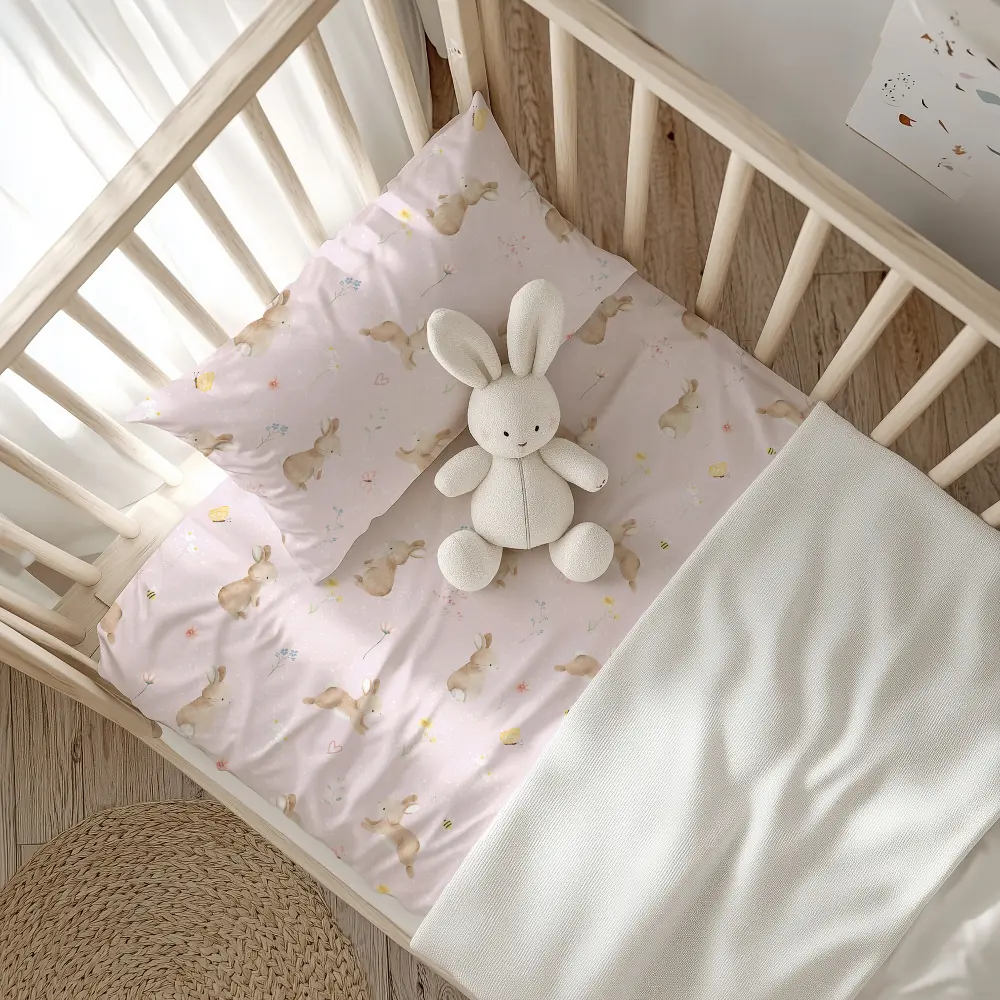 Σεντόνια Κούνιας Σετ Blush Ροζ Borea Home Textiles (2) 120 x 160 cm + 30 x 40 cm