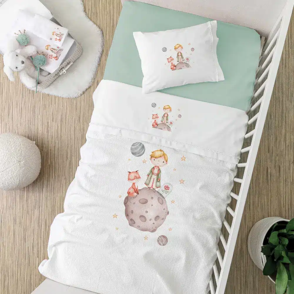 Σεντόνια Κούνιας Σετ Little Prince Borea Home Textiles (2) 120 x 160 cm + 30 x 40 cm