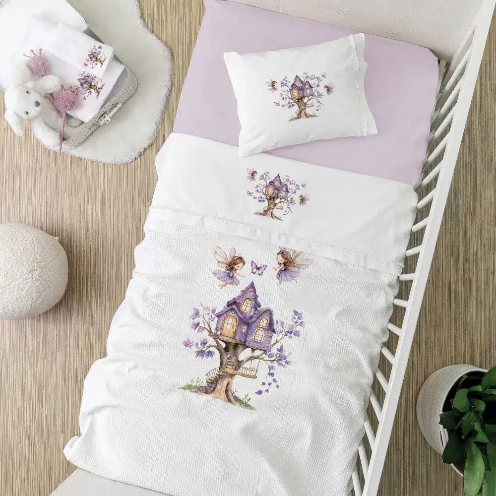 Σεντόνια Κούνιας Σετ Magic Garden Borea Home Textiles (2) 120 x 160 cm + 30 x 40 cm