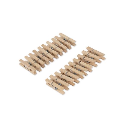 O Beauty Home 20 Μίνι Κλιπς – Φυσικό Ξύλο 3 cm