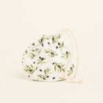 Beauty Home ΠΟΥΓΚΙ ΟΒΑΛ ΜΕ ΚΟΡΔΟΝΙ 13 x 14 cm ΜΙΚΡΕΣ ΕΛΙΕΣ ΛΕΥΚΟ ΦΟΝΤΟ 140 CM