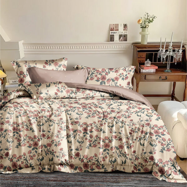 Beauty Home Σετ σεντόνια υπέρδιπλα με λάστιχο Memories Art 12676 165x200+30 Μπεζ