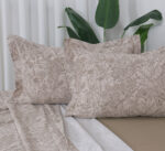 Beauty Home Σετ σεντόνια υπέρδιπλα με λάστιχο Memories Art 12690 165x200+30 Μόκα - Image 2