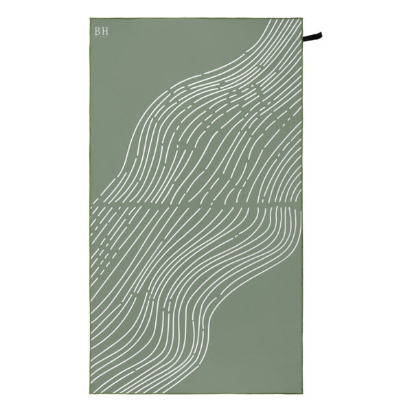 Beauty Home Πετσέτα θαλάσσης διπλής όψης Microfiber 200gsm Art 2290 90x160 Λαδί