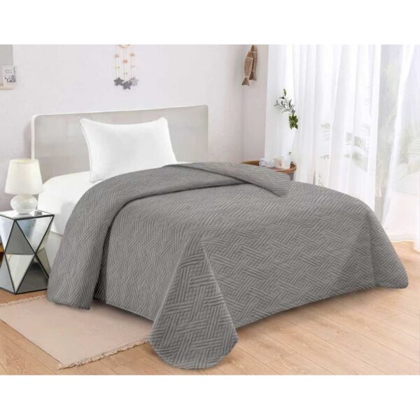 ΚΟΥΒΕΡΛΙ MICROFIBER ΥΠΕΡΔΙΠΛΟ 220X240 ADAM HOME GLORIΑ GREY