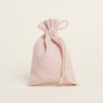 Beauty Home ΠΟΥΓΚΙ ΜΕ ΚΟΡΔΟΝΙ 12 x 17 cm  ΡΟΖ ΧΡΥΣΟ LUREX