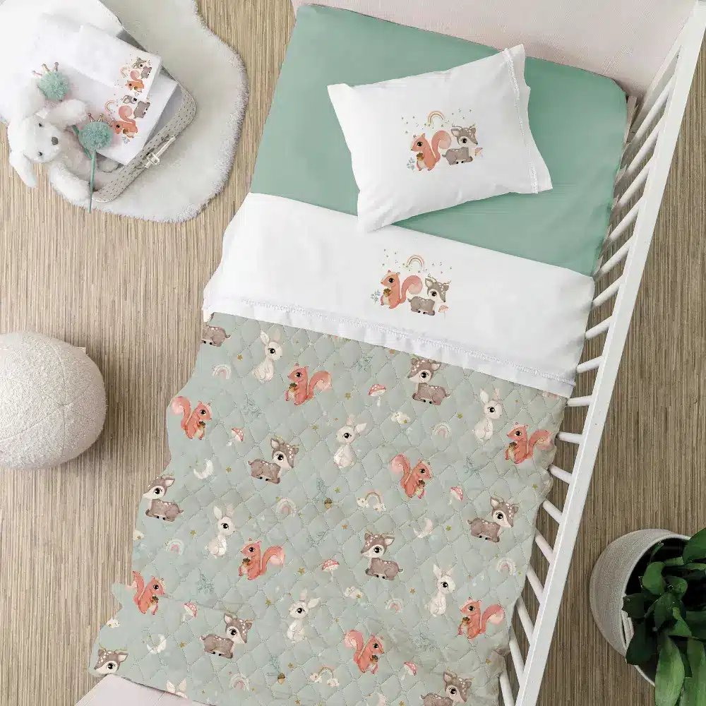 Κουβερλί Κούνιας Woodland Borea Home Textiles 110 x 140 cm