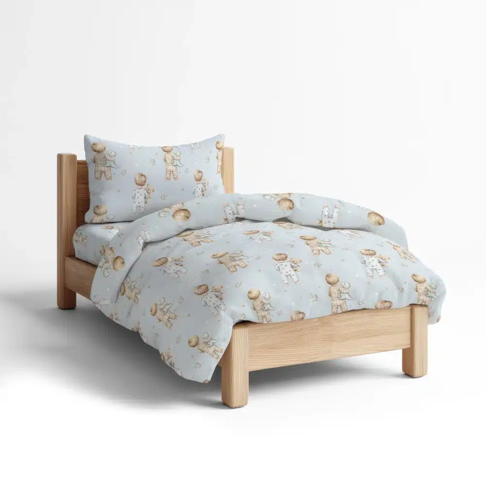 Σεντόνια Σετ Goodnight Moνό Σιέλ Borea Home Textiles (2) 160 x 250 cm + 50 x 70 cm