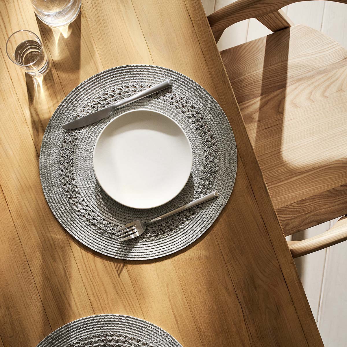 2024156150004 Σουπλά 38cm GOFIS HOME Joyce Grey 156 - Image 1