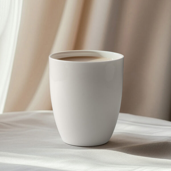Beauty Home Κούπα πορσελάνης χωρίς χερούλι Sensations Art 7708 350ml Λευκό