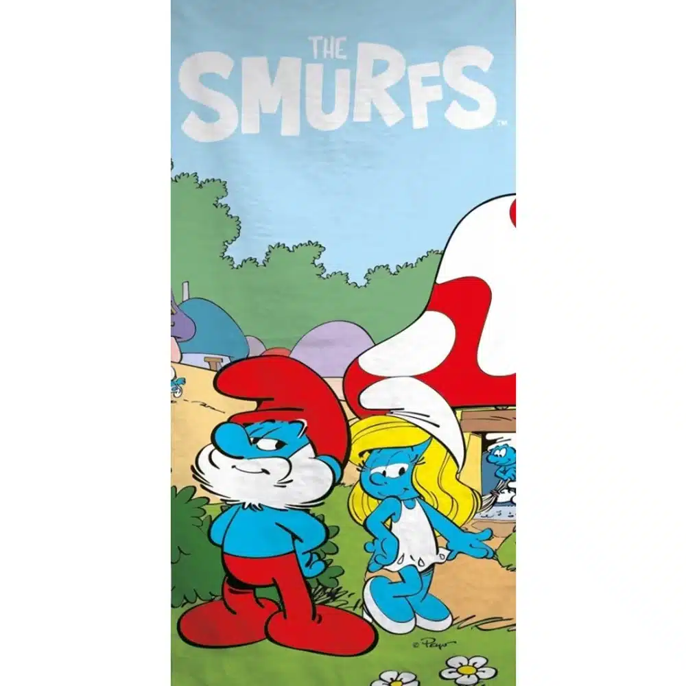 Πετσέτα Θαλάσσης Microfiber Smurfs Borea Home Textiles 70 x 140 cm