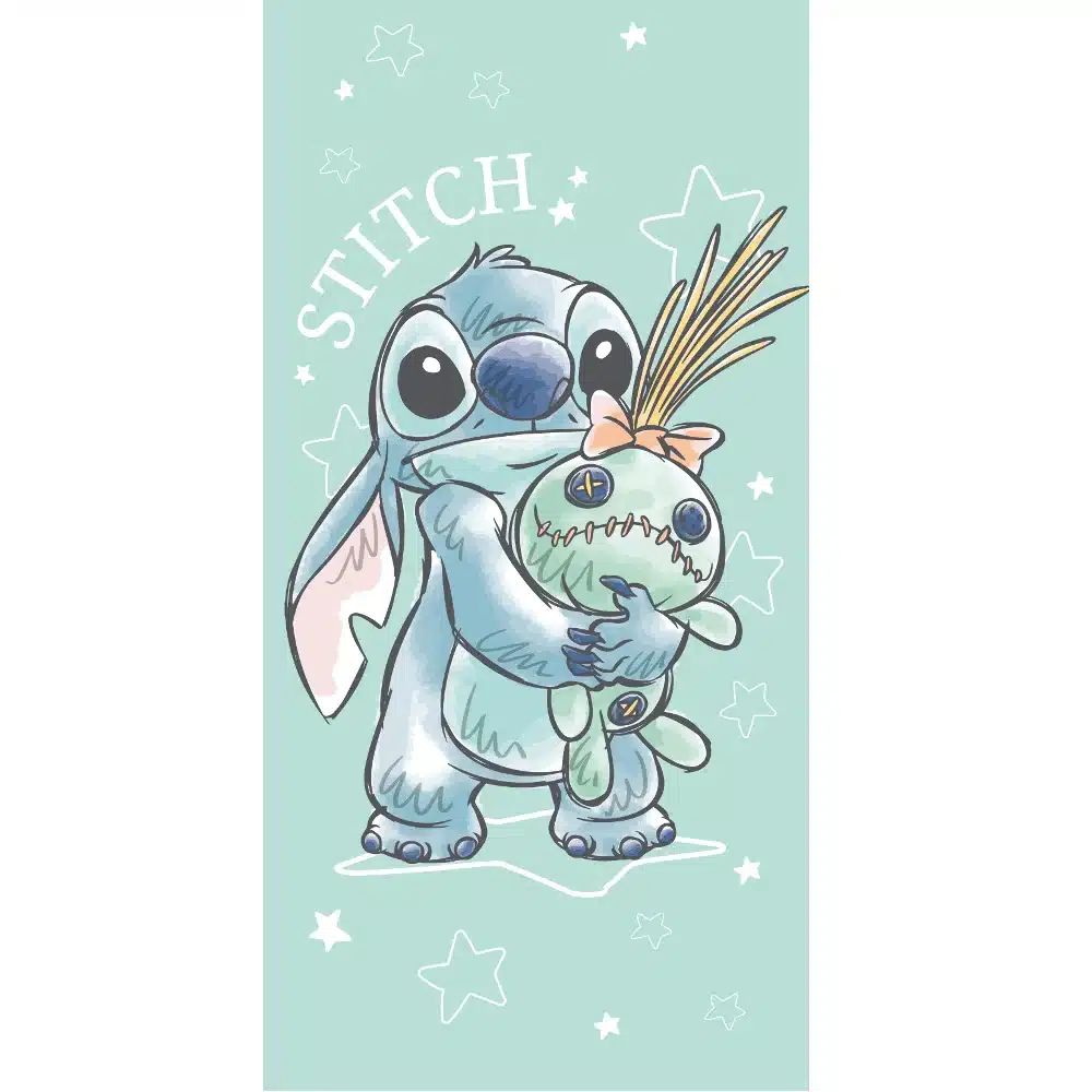 Πετσέτα Θαλάσσης Βαμβακερή Βελούδινη Stitch Hugs 320gsm Borea Home Textiles 70 x 140 cm