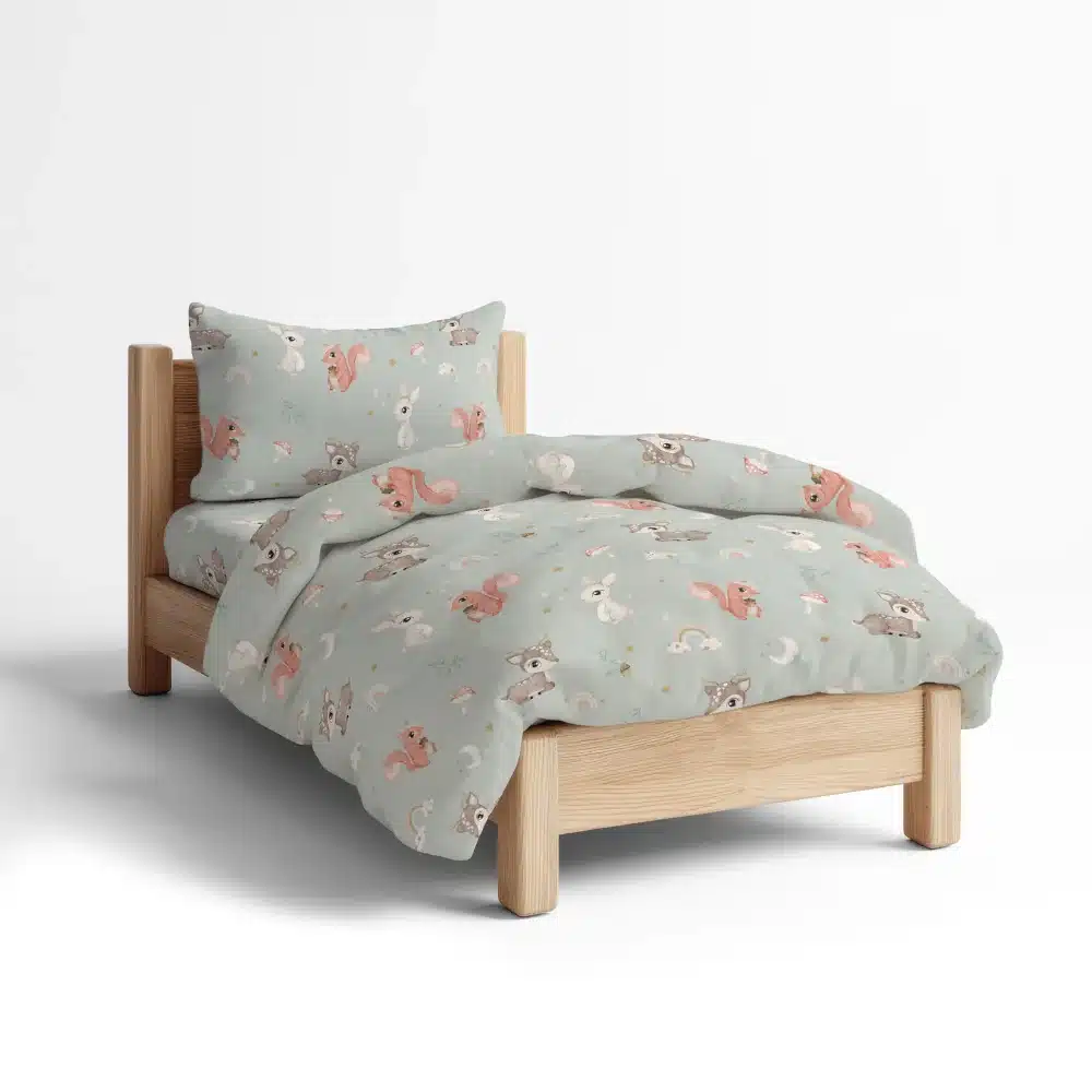 Σεντόνια Σετ Woodland Moνό Borea Home Textiles (2) 160 x 250 cm + 50 x 70 cm
